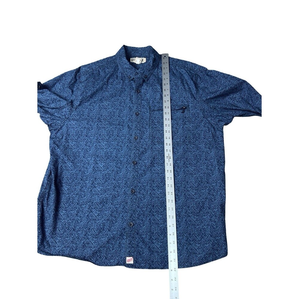 Duluth Mens Size XL Mens Canyoneer Long Sleeve Button Down Shirt Blue Zip Pocket - Picture 5 of 9